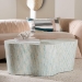 bali & pari Fiorella Capiz Shell Coffee Table - Mother of Pearl Irregular Shape Accent Table with Textured Inlay Surface for Living Room or Lounge Space - BSOF2508-FT6-Capiz-CT