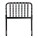 Baxton Studio Finley Turned Bobbin Headboard - Crafted Wood Panel with Decorative Spindle Design for Cottage Farmhouse Bedroom, Twin, Black - BSOMG9820-Black-Twin-Headboard