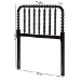 Baxton Studio Finley Turned Bobbin Headboard - Crafted Wood Panel with Decorative Spindle Design for Cottage Farmhouse Bedroom, Twin, Black - BSOMG9820-Black-Twin-Headboard