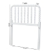 Baxton Studio Finley Turned Bobbin Headboard - Crafted Wood Panel with Decorative Spindle Design for Cottage Farmhouse Bedroom, Twin, White - BSOMG9820-White-Twin-Headboard