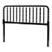 Baxton Studio Finley Turned Bobbin Headboard - Crafted Wood Panel with Decorative Spindle Design for Cottage Farmhouse Bedroom, Full, Black