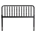 Baxton Studio Finley Turned Bobbin Headboard - Crafted Wood Panel with Decorative Spindle Design for Cottage Farmhouse Bedroom, Full, Black - BSOMG9820-Black-Full-Headboard