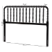Baxton Studio Finley Turned Bobbin Headboard - Crafted Wood Panel with Decorative Spindle Design for Cottage Farmhouse Bedroom, Full, Black - BSOMG9820-Black-Full-Headboard