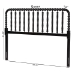 Baxton Studio Finley Turned Bobbin Headboard - Crafted Wood Panel with Decorative Spindle Design for Cottage Farmhouse Bedroom, Full, Black - BSOMG9820-Black-Full-Headboard