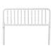 Baxton Studio Finley Turned Bobbin Headboard - Crafted Wood Panel with Decorative Spindle Design for Cottage Farmhouse Bedroom, Full, White - BSOMG9820-White-Full-Headboard