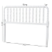 Baxton Studio Finley Turned Bobbin Headboard - Crafted Wood Panel with Decorative Spindle Design for Cottage Farmhouse Bedroom, Full, White - BSOMG9820-White-Full-Headboard