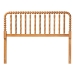 Baxton Studio Finley Turned Bobbin Headboard - Crafted Wood Panel with Decorative Spindle Design for Cottage Farmhouse Bedroom, Full, Oak Brown - BSOMG9820-NT Oak-Full-Headboard