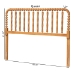 Baxton Studio Finley Turned Bobbin Headboard - Crafted Wood Panel with Decorative Spindle Design for Cottage Farmhouse Bedroom, Full, Oak Brown - BSOMG9820-NT Oak-Full-Headboard