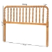 Baxton Studio Finley Turned Bobbin Headboard - Crafted Wood Panel with Decorative Spindle Design for Cottage Farmhouse Bedroom, Full, Oak Brown - BSOMG9820-NT Oak-Full-Headboard