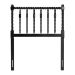 Baxton Studio Juliette Turned Spindle Headboard - Crafted Wood Panel with Decorative Spoke Design for Cottage Farmhouse Bedroom, Twin, Black - BSOMG9821-Black-Twin-Headboard