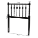 Baxton Studio Juliette Turned Spindle Headboard - Crafted Wood Panel with Decorative Spoke Design for Cottage Farmhouse Bedroom, Twin, Black - BSOMG9821-Black-Twin-Headboard
