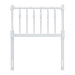 Baxton Studio Juliette Turned Spindle Headboard - Crafted Wood Panel with Decorative Spoke Design for Cottage Farmhouse Bedroom, Twin, White - BSOMG9821-White-Twin-Headboard
