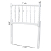 Baxton Studio Juliette Turned Spindle Headboard - Crafted Wood Panel with Decorative Spoke Design for Cottage Farmhouse Bedroom, Twin, White - BSOMG9821-White-Twin-Headboard