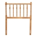 Baxton Studio Juliette Turned Spindle Headboard - Crafted Wood Panel with Decorative Spoke Design for Cottage Farmhouse Bedroom, Twin, Oak Brown - BSOMG9821-NT Oak-Twin-Headboard