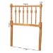 Baxton Studio Juliette Turned Spindle Headboard - Crafted Wood Panel with Decorative Spoke Design for Cottage Farmhouse Bedroom, Twin, Oak Brown - BSOMG9821-NT Oak-Twin-Headboard