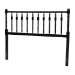 Baxton Studio Juliette Turned Spindle Headboard - Crafted Wood Panel with Decorative Spoke Design for Cottage Farmhouse Bedroom, Full, Black