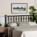 Baxton Studio Juliette Turned Spindle Headboard - Crafted Wood Panel with Decorative Spoke Design for Cottage Farmhouse Bedroom, Full, Black - BSOMG9821-Black-Full-Headboard