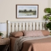 Baxton Studio Juliette Turned Spindle Headboard - Crafted Wood Panel with Decorative Spoke Design for Cottage Farmhouse Bedroom, Full, White - BSOMG9821-White-Full-Headboard
