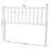 Baxton Studio Juliette Turned Spindle Headboard - Crafted Wood Panel with Decorative Spoke Design for Cottage Farmhouse Bedroom, Full, White - BSOMG9821-White-Full-Headboard
