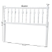 Baxton Studio Juliette Turned Spindle Headboard - Crafted Wood Panel with Decorative Spoke Design for Cottage Farmhouse Bedroom, Full, White - BSOMG9821-White-Full-Headboard