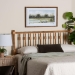 Baxton Studio Juliette Turned Spindle Headboard - Crafted Wood Panel with Decorative Spoke Design for Cottage Farmhouse Bedroom, Full, Oak Brown - BSOMG9821-NT Oak-Full-Headboard