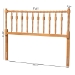 Baxton Studio Juliette Turned Spindle Headboard - Crafted Wood Panel with Decorative Spoke Design for Cottage Farmhouse Bedroom, Full, Oak Brown - BSOMG9821-NT Oak-Full-Headboard