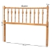Baxton Studio Juliette Turned Spindle Headboard - Crafted Wood Panel with Decorative Spoke Design for Cottage Farmhouse Bedroom, Full, Oak Brown - BSOMG9821-NT Oak-Full-Headboard