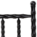Baxton Studio Edaline Bamboo Motif Headboard - Crafted Wood Panel with Decorative Turned Spindle Design for Boho Costal Bedroom, Twin, Black - BSOMG9822-Black-Twin-Headboard
