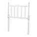Baxton Studio Edaline Bamboo Motif Headboard - Crafted Wood Panel with Decorative Turned Spindle Design for Boho Costal Bedroom, Twin, White