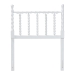 Baxton Studio Edaline Bamboo Motif Headboard - Crafted Wood Panel with Decorative Turned Spindle Design for Boho Costal Bedroom, Twin, White - BSOMG9822-White-Twin-Headboard
