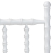 Baxton Studio Edaline Bamboo Motif Headboard - Crafted Wood Panel with Decorative Turned Spindle Design for Boho Costal Bedroom, Twin, White - BSOMG9822-White-Twin-Headboard