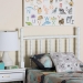 Baxton Studio Edaline Bamboo Motif Headboard - Crafted Wood Panel with Decorative Turned Spindle Design for Boho Costal Bedroom, Twin, White - BSOMG9822-White-Twin-Headboard