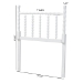 Baxton Studio Edaline Bamboo Motif Headboard - Crafted Wood Panel with Decorative Turned Spindle Design for Boho Costal Bedroom, Twin, White - BSOMG9822-White-Twin-Headboard
