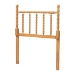 Baxton Studio Edaline Bamboo Motif Headboard - Crafted Wood Panel with Decorative Turned Spindle Design for Boho Costal Bedroom, Twin, Oak Brown
