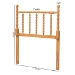 Baxton Studio Edaline Bamboo Motif Headboard - Crafted Wood Panel with Decorative Turned Spindle Design for Boho Costal Bedroom, Twin, Oak Brown - BSOMG9822-NT Oak-Twin-Headboard