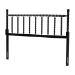Baxton Studio Edaline Bamboo Motif Headboard - Crafted Wood Panel with Decorative Turned Spindle Design for Boho Costal Bedroom, Full, Black