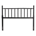 Baxton Studio Edaline Bamboo Motif Headboard - Crafted Wood Panel with Decorative Turned Spindle Design for Boho Costal Bedroom, Full, Black - BSOMG9822-Black-Full-Headboard