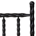 Baxton Studio Edaline Bamboo Motif Headboard - Crafted Wood Panel with Decorative Turned Spindle Design for Boho Costal Bedroom, Full, Black - BSOMG9822-Black-Full-Headboard