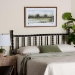 Baxton Studio Edaline Bamboo Motif Headboard - Crafted Wood Panel with Decorative Turned Spindle Design for Boho Costal Bedroom, Full, Black - BSOMG9822-Black-Full-Headboard