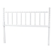 Baxton Studio Edaline Bamboo Motif Headboard - Crafted Wood Panel with Decorative Turned Spindle Design for Boho Costal Bedroom, Full, White