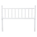 Baxton Studio Edaline Bamboo Motif Headboard - Crafted Wood Panel with Decorative Turned Spindle Design for Boho Costal Bedroom, Full, White - BSOMG9822-White-Full-Headboard
