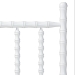 Baxton Studio Edaline Bamboo Motif Headboard - Crafted Wood Panel with Decorative Turned Spindle Design for Boho Costal Bedroom, Full, White - BSOMG9822-White-Full-Headboard