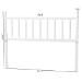 Baxton Studio Edaline Bamboo Motif Headboard - Crafted Wood Panel with Decorative Turned Spindle Design for Boho Costal Bedroom, Full, White - BSOMG9822-White-Full-Headboard