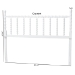 Baxton Studio Edaline Bamboo Motif Headboard - Crafted Wood Panel with Decorative Turned Spindle Design for Boho Costal Bedroom, Full, White - BSOMG9822-White-Full-Headboard