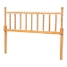 Baxton Studio Edaline Bamboo Motif Headboard - Crafted Wood Panel with Decorative Turned Spindle Design for Boho Costal Bedroom, Queen, Oak Brown