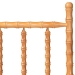 Baxton Studio Edaline Bamboo Motif Headboard - Crafted Wood Panel with Decorative Turned Spindle Design for Boho Costal Bedroom, Queen, Oak Brown - BSOMG9822-NT Oak-Queen-Headboard