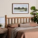 Baxton Studio Edaline Bamboo Motif Headboard - Crafted Wood Panel with Decorative Turned Spindle Design for Boho Costal Bedroom, Queen, Oak Brown - BSOMG9822-NT Oak-Queen-Headboard