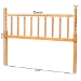 Baxton Studio Edaline Bamboo Motif Headboard - Crafted Wood Panel with Decorative Turned Spindle Design for Boho Costal Bedroom, Queen, Oak Brown - BSOMG9822-NT Oak-Queen-Headboard