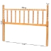 Baxton Studio Edaline Bamboo Motif Headboard - Crafted Wood Panel with Decorative Turned Spindle Design for Boho Costal Bedroom, Queen, Oak Brown - BSOMG9822-NT Oak-Queen-Headboard