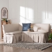Baxton Studio Meyer 2-Piece Fabric Upholstered Dining Nook Bench Set - Corner Kitchen Banquette Seating with Skirted Base, L-Shaped Breakfast Nook for Small Spaces, Beige - BSOBBT8116-Light Beige-6086-1-2PC SF Bench